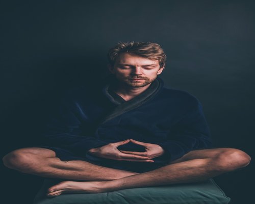 Person meditating or relaxing